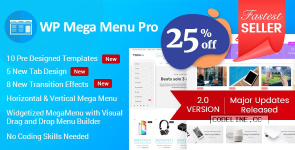 WP Mega Menu Pro v2.1.6 – Responsive Mega Menu Plugin
