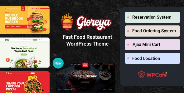 Gloreya v2.0.6 – Fast Food WordPress Theme