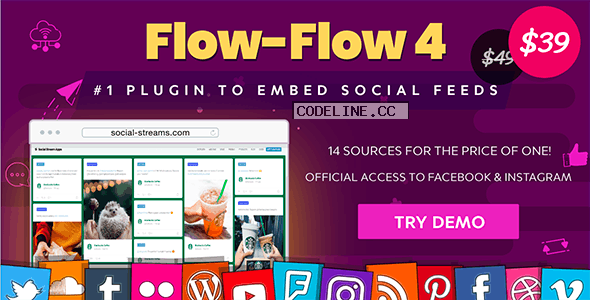 Flow-Flow v4.8.1 – WordPress Social Stream Plugin