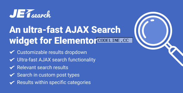 JetSearch v3.0.3 – AJAX Search widget for Elementor