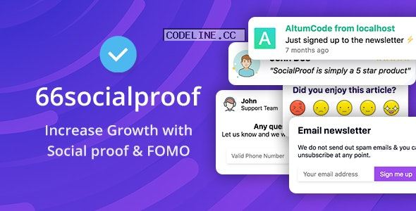66socialproof v29.0.0 – Social Proof & FOMO Widgets Notifications (SAAS) –