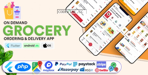 GoGrocer v1.8.1 – Grocery Vegetable Store Delivery Mobile App with Admin Panel