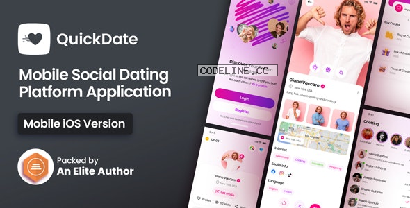 QuickDate IOS v2.2 – Mobile Social Dating Platform Application