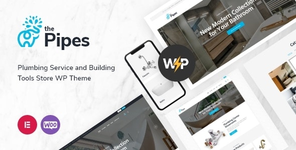The Pipes v1.0 – Plumbing Service and Building Tools Store WordPress Theme