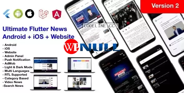 News Full App v3.0 – Flutter App Android + iOS + Website