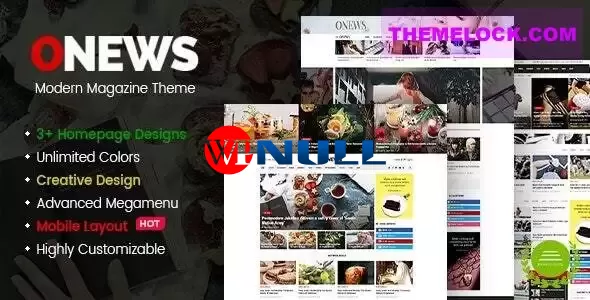 ONews v1.1.2 – Modern Newspaper & Magazine Theme WordPress (Mobile Layout Ready)