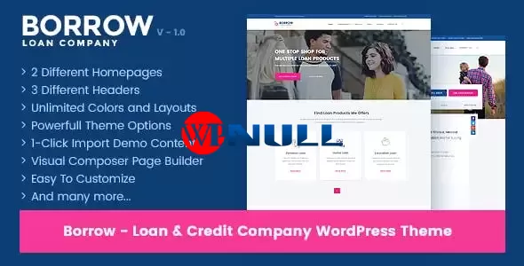 Borrow v1.5.3 – Loan Company Responsive WordPress Theme