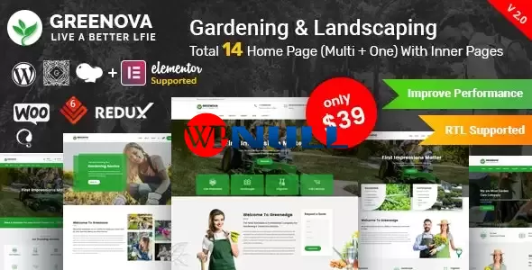 Greenova v2.2.3 – Gardening & Landscaping WordPress Theme