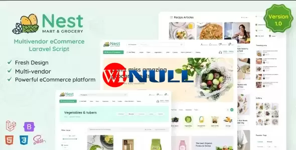 Nest v1.7.1 – Multivendor Organic & Grocery Laravel eCommerce