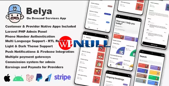 Belya v3.0 – On Demand Service App | Customer & Provider Apps with Admin Panel
