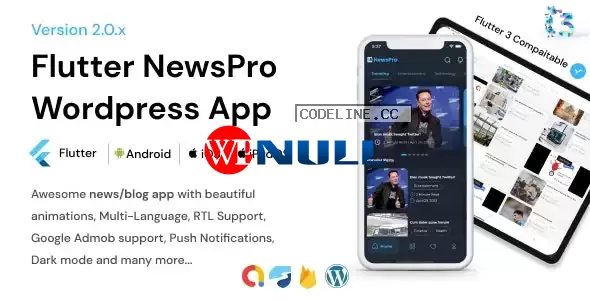 NewsPro v2.1.0 – Blog/News/Article App For WordPress