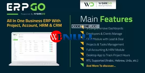 ERPGo v3.3 – All In One Business ERP With Project, Account, HRM, CRM & POS