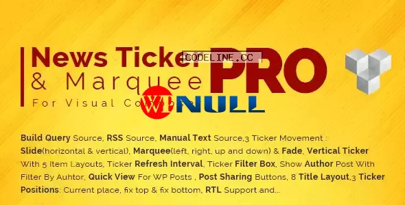 Pro News Ticker & Marquee for Visual Composer v1.3.3