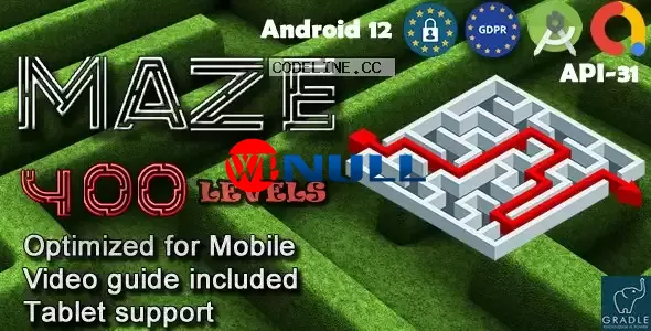 Maze 400 (Admob + GDPR + Android Studio)