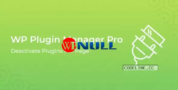 WP Plugin Manager Pro v1.0.3 – Deactivate plugins per page