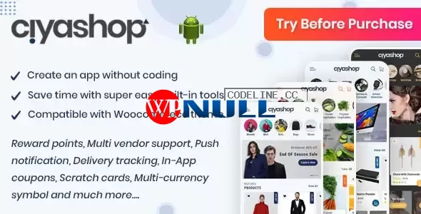 CiyaShop v5.14 – Native Android Application based on WooCommerce