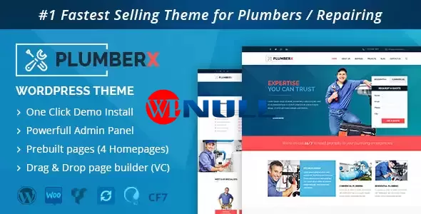 Plumber v10.1 – Construction and Repairing WordPress Theme