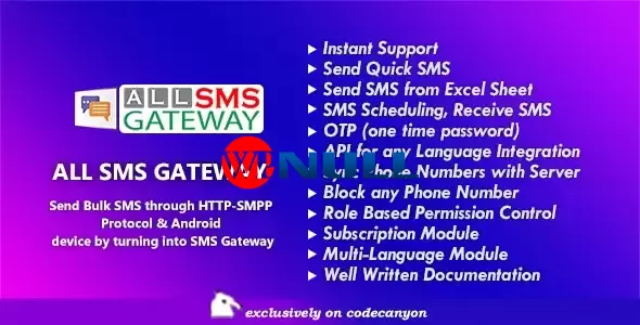 All SMS Gateway v2.1 – Send Bulk SMS through HTTP-SMPP Protocol & Android Phone by Turning into Gateway