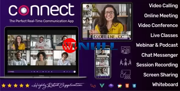 Connect v2.0.0 – Live Video Chat, Conference, Live Class, Meeting, Webinar, Whiteboard, File Transfer, Chat