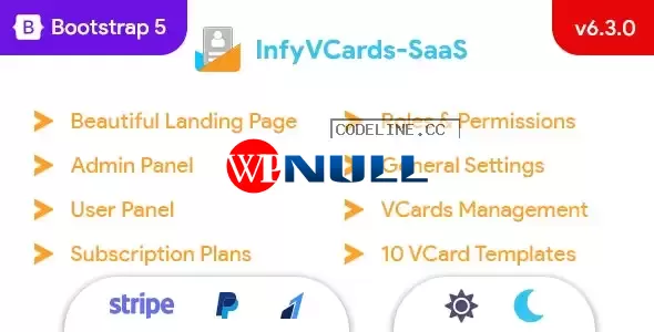 InfyVCards-SaaS v6.4.0 – Multi User Digital Business Card Builder SaaS – VCards