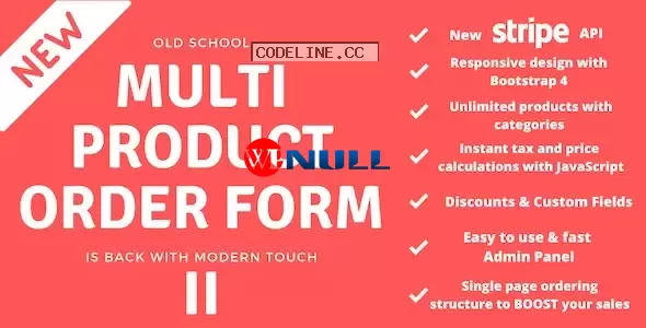 Multi Product Order Form 2 – v3.0