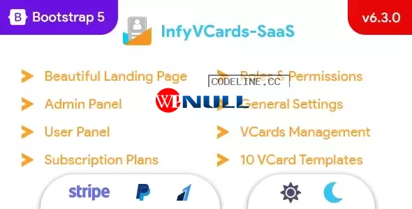 InfyVCards-SaaS v6.3.0 – Multi User Digital Business Card Builder SaaS – VCards