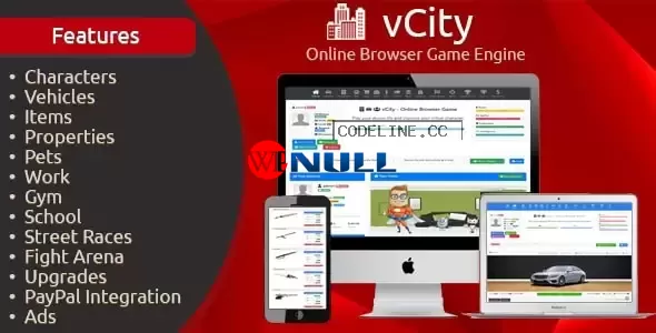 vCity v2.6 – Online Browser Game Platform