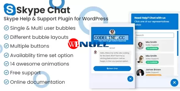 Skype Chat Support Pro v1.0 – WordPress Plugin
