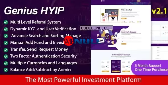 Genius HYIP v2.1 – All in One Investment Platform