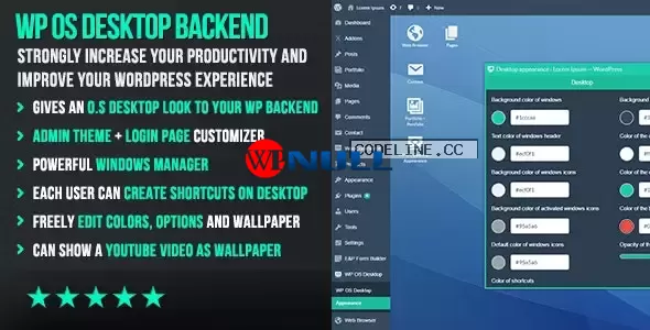 WP OS Desktop Backend v1.160 – More than a WordPress Admin Theme