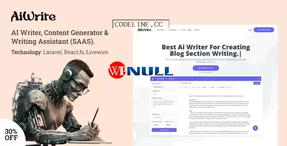 AiWrite v1.5.1 – AI Writer, Content Generator & Writing Assistant Tools (SAAS)