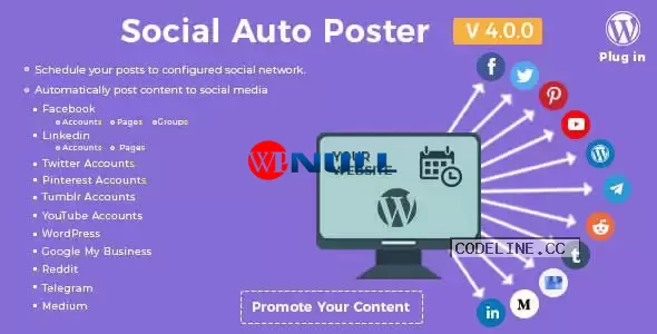 Social Auto Poster v4.0.0 – WordPress Plugin